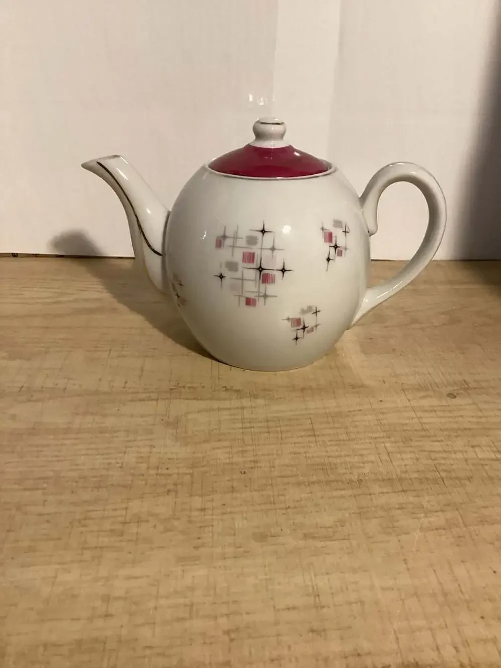 Vintage Grantcrest Mid Century Modern Atomic Starburst Teapot with Lid Japan